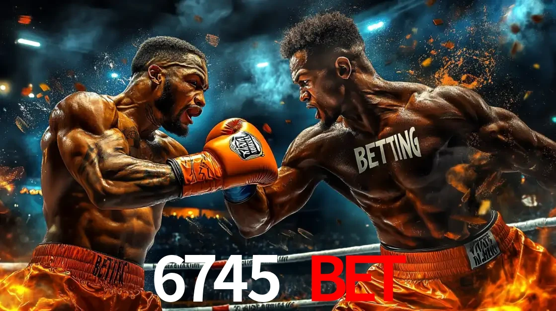 Dois boxeadores em uma luta intensa e explosiva, representando a adrenalina e as oportunidades de apostas em esportes de combate disponíveis na plataforma 6745 BET.
