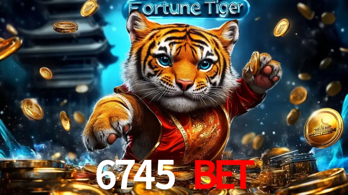 Imagem promocional do jogo de slot Fortune Tiger, com um tigre majestoso em traje tradicional cercado por uma fortuna em moedas de ouro, disponível agora no cassino 6745 BET.